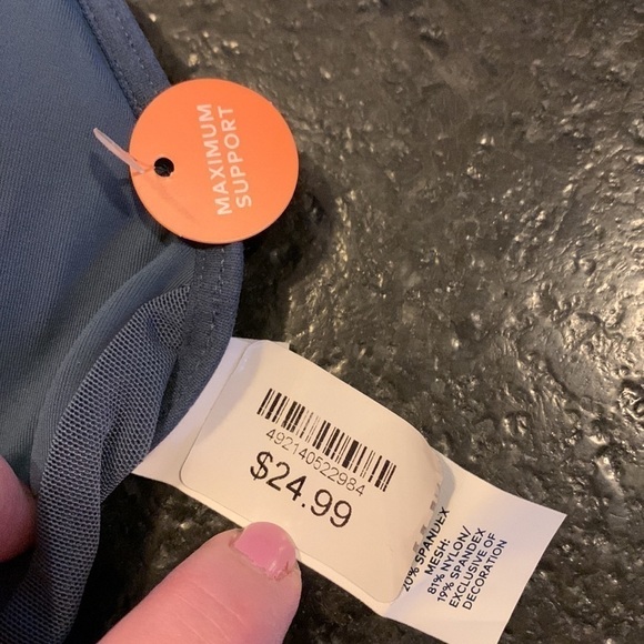 Champion 9 bra navy blue new year resolution work out wear nwt - Picture 3 of 8